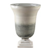 Sagebrook Home 18271-02 Glass, 14" Vase On Marble Base, Sage/Ivory