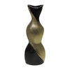 Sagebrook Home 14641-12 16" Twisted Vase, Black/Gold