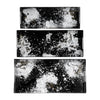 Sagebrook Home 17576 Metal, Set of 3 18/22/25" Rectangular Trays, Black/Whit