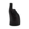 Sagebrook Home 17412-03 Ceramic, 9", Elephant Deco, Matte Black