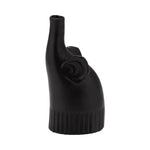 Sagebrook Home 17412-03 Ceramic, 9", Elephant Deco, Matte Black