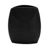 Sagebrook Home 17964-01 Metal, 10" Ribbed Vase, Matte Black