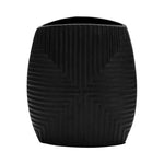 Sagebrook Home 17964-01 Metal, 10" Ribbed Vase, Matte Black