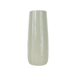 Sagebrook Home 18627-05 Ceramic, 12" Etched Lines Cylinder Vase, Cucumber
