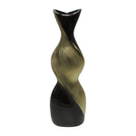 Sagebrook Home 14641-11 19" Twisted Vase, Black/Gold
