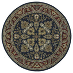 Kaleen Rugs Tara Rounds Collection 7705-22 Navy Area Rug