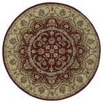 Kaleen Rugs Tara Rounds Collection 7706-04 Burgundy Area Rug