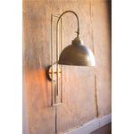 Kalalou CLL2396 Metal Wall Light with Antique Brass Finish