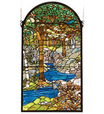 Meyda Lighting 77530 40"H X 22"W Tiffany Waterbrooks Stained Glass Window Panel