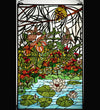 Meyda Lighting 77661 30"W X 48"H Woodland Lily Pond Stained Glass Window Panel