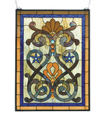 Meyda Lighting 77999 20"W X 27"H Mandolin Stained Glass Window Panel