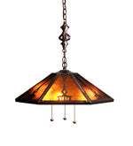 Meyda Lighting 78076 18"W Grenway Amber Mica Pendant