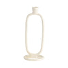 Sagebrook Home 18185-05 Metal, 10" Open Oval Taper Candleholder, Cotton