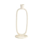 Sagebrook Home 18185-05 Metal, 10" Open Oval Taper Candleholder, Cotton