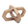 Sagebrook Home 17036 Wood, 8X8 2-Ring Orb, Brown
