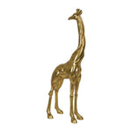 Benzara 29 Inches Faceted Polyresin Frame Giraffe Figurine, Gold