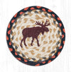 Earth Rugs LC-19 Moose Round Large Coaster 7``x7``