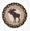 Earth Rugs LC-43 Bull Moose Round Large Coaster 7``x7``