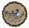 Earth Rugs LC-43 Loon Round Large Coaster 7``x7``