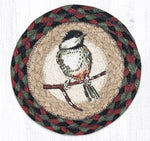 Earth Rugs LC-81 Chickadee Round Large Coaster 7``x7``