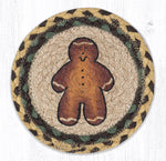 Earth Rugs LC-111 Gingerbread Man Round Large Coaster 7``x7``