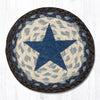 Earth Rugs LC-312 Blue Star Round Large Coaster 7``x7``