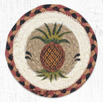 Earth Rugs LC-375 Pineapple Round Large Coaster 7``x7``