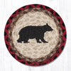 Earth Rugs LC-395 Cabin Bear Round Large Coaster 7``x7``