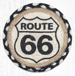 Earth Rugs LC-430 Route 66 Round Large Coaster 7``x7``