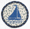 Earth Rugs LC-443 Sailboat Round Large Coaster 7``x7``