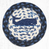 Earth Rugs LC-443 Whale Round Large Coaster 7``x7``