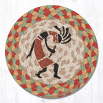 Earth Rugs LC-466 Kokopelli Round Large Coaster 7``x7``