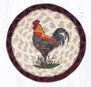 Earth Rugs LC-471 Rustic Rooster Round Large Coaster 7``x7``