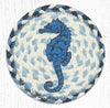 Earth Rugs LC-525 Seahorse Round Large Coaster 7``x7``