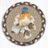 Earth Rugs LC-616 Cotton Wreath Round Large Coaster 7``x7``