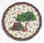 Earth Rugs LC-622 Tent Round Large Coaster 7``x7``