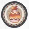 Earth Rugs LC-782 Pottery Round Large Coaster 7``x7``