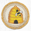 Earth Rugs LC-9-101 Beehive Round Large Coaster 7``x7``