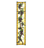 Meyda Lighting 79792 8"W X 36"H Jeweled Grape Stained Glass Window Panel