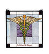 Meyda Lighting 79885 18"W X 18"H Personalized Medical Stained Glass Window Panel