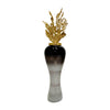 Sagebrook Home 17194-02 43" Metal Vase W/ Leaf Like Lid, Multi