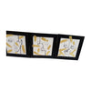 Sagebrook Home 70301 83X28, Set of 3 Hand Painted Gld Splash Geometric Faces, 