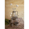 Kalalou CLAN1006 Wicker Wrapped Glass Vases with Handles Set of 3