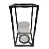 Sagebrook Home 18515-02 Metal, 16" Open Square Hurricane Holder, Black
