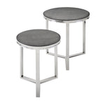 IMAX Worldwide Home Meeda Stainless Steel Tables - Set of 2