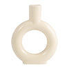 Sagebrook Home 17054-05 Ceramic, 9" Round Cut-Out Vase, Cotton