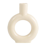 Sagebrook Home 17054-05 Ceramic, 9" Round Cut-Out Vase, Cotton