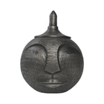 Sagebrook Home 17712-01 Metal, 13" Face Jar With Lid, Gunmetal