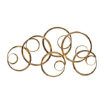 Sagebrook Home 18069 Metal, 36" Loopy Wall Decor, Gold Wb