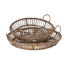 IMAX Worldwide Home Neutro Rattan Trays - Set of 2